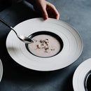 Axyaa Ceramic Soup Bowl Salad Plate Pasta Bowl Set for Molecular Cuisine
