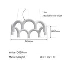 Axyaa Arch LED Pendant Lamp in White Blue for Kitchen Bedroom Living Room