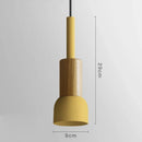 Axyaa Nordic Wood Pendant Lights Modern Macaron LED Hang Lamp Kitchen Bar Loft E27
