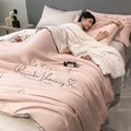 Axyaa Silk Summer Quilt: Embroidered Ice Cooling Comforter Bed Blanket
