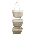 Axyaa 3-Layer Handwoven Wall Hanging Storage Basket - Multiuse Door Storage Pouch