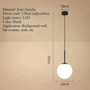 Axyaa Acrylic Ball Lamp: Modern LED Bar Counter Coffee Bar Decoration & Bedroom Lighting