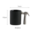 Axyaa Gold Ceramic Hammer Cup with Camellia Flower Design - 320ml Europea