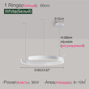 Axyaa LED Round Ring Chandelier for Dining and Living Room