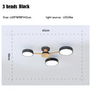 Axyaa Black LED Ceiling Lamp: Creative Pendant Chandelier for Home Decor