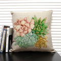 Axyaa Flower Print Cushion Cover: Decorative Sofa Throw Pillow for Home Décor & Comfort.