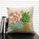 Axyaa Flower Print Cushion Cover: Decorative Sofa Throw Pillow for Home Décor & Comfort.