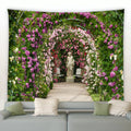 Axyaa Romantic Floral Garden Tapestry for Living Room Dorm Aesthetics
