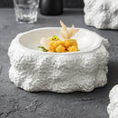 Axyaa White Rock Pattern Special-shaped Cold Dish Tableware