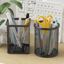 Axyaa Black Metal Mesh Desktop Organizer Pen Holder Pencil Cup Pen Case