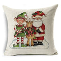Christmas Santa Claus Pillowcase: Axyaa Linen Decoration for Car Sofa 45cm * 45cm