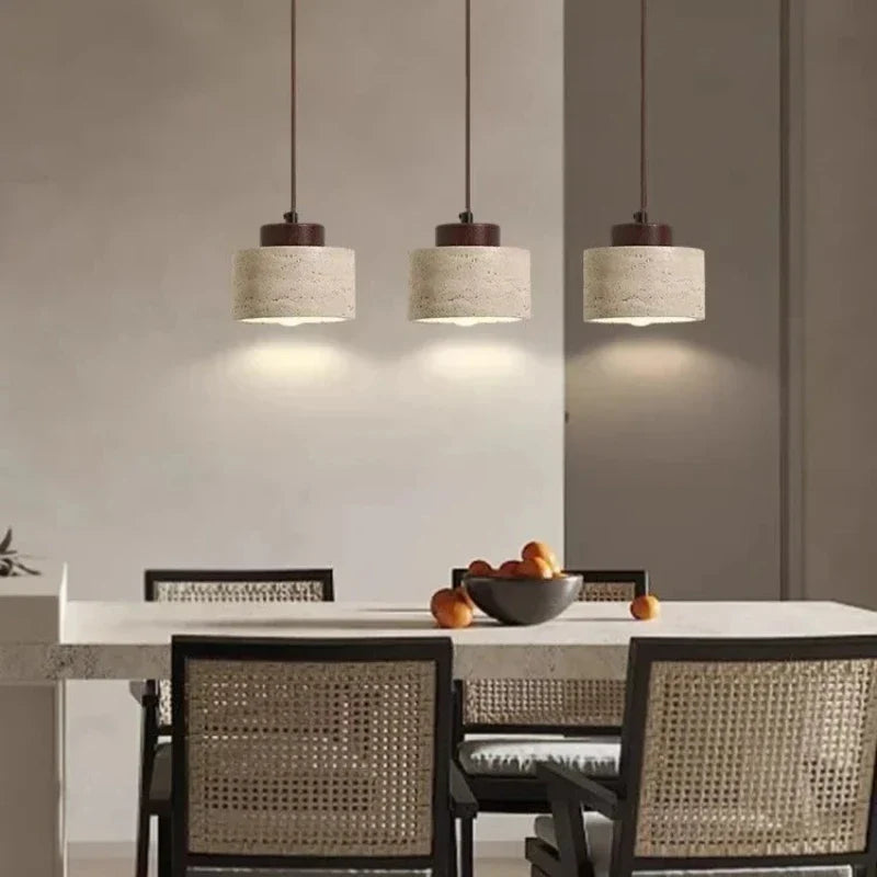 Axyaa Yellow Cave Stone Chandelier - Retro Nordic Home Lighting Decor