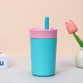 Axyaa Stainless Steel Vacuum Insulated Thermos Cup with Straw, 12oz