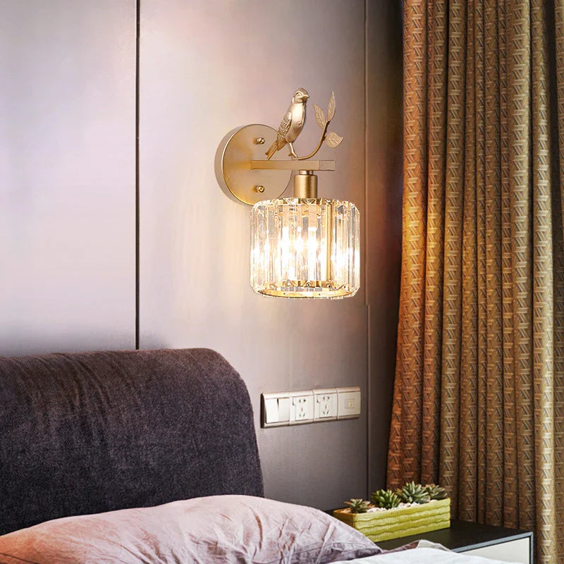 Axyaa Retro Luxury Bird Wall Lamp for Living Room & Bedroom