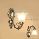 Axyaa LED Wall Lamp: Retro Metal Light with Glass Shade for Home Decor