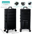 Axyaa 4-Tier Foldable Makeup Case for Beauty Pros