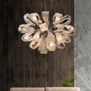 Axyaa Peacock Glass Chandelier: Nordic Luxury Hanging Lamp for Home Decor