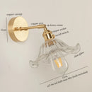 Axyaa Nordic Glass LED Wall Lamp with Copper Arm for Home Decor