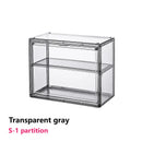 Axyaa Acrylic Stackable Storage Box with Magnetic Lid Transparent Showcase Organizer