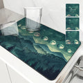 Axyaa Kitchen Drying Mat: Absorbent Dish Placemat & Table Cup Drying Mats