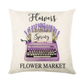 Axyaa Lavender Print Collection Pillowcase for Home Decor and Bedding