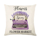 Axyaa Lavender Print Collection Pillowcase for Home Decor and Bedding