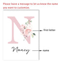 Axyaa Personalized Sisters Floral Canvas Wall Art for Nursery Decoration