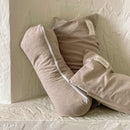 Axyaa Cotton Linen Pillow with Buckwheat Fill | Neck Support and Foldable Design