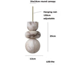 Axyaa Marble Art LED Chandelier - Luxury Dining Room Ceiling Lighting