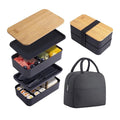 Axyaa Stackable Bento Lunch Box Set with Insulated Bag