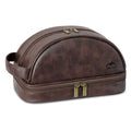 Axyaa Leather Toiletry Bag: Large Organizer with Hanging Hook - Men's Travel Gift