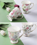 Axyaa Bone  Espresso Cup Set, Elegant Ceramic Coffee Mug Wedding Gift