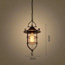 Axyaa Vintage Iron Pendant Light for Restaurant Kitchen Bar, American Country Retro Fixture