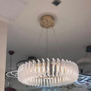 Axyaa Modern Acrylic Chandelier for Living Room Bedroom Dining Room