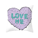 Axyaa Simple Love Print Couple Pillowcase for Sofa and Office Décor