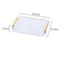 Axyaa Plastic Food Storage Tray Dessert Tea Trays Breakfast Bread Plates