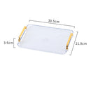 Axyaa Plastic Food Storage Tray Dessert Tea Trays Breakfast Bread Plates