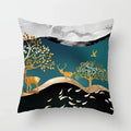 Golden Tree Forest Pillow Case by Axyaa: Car/Home Sofa Bed Decor, 45x45cm Decorative Cushion Cover