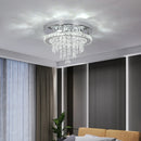 Axyaa Square Crystal Ceiling Light Modern LED Chandelier for Home Living Room Décor