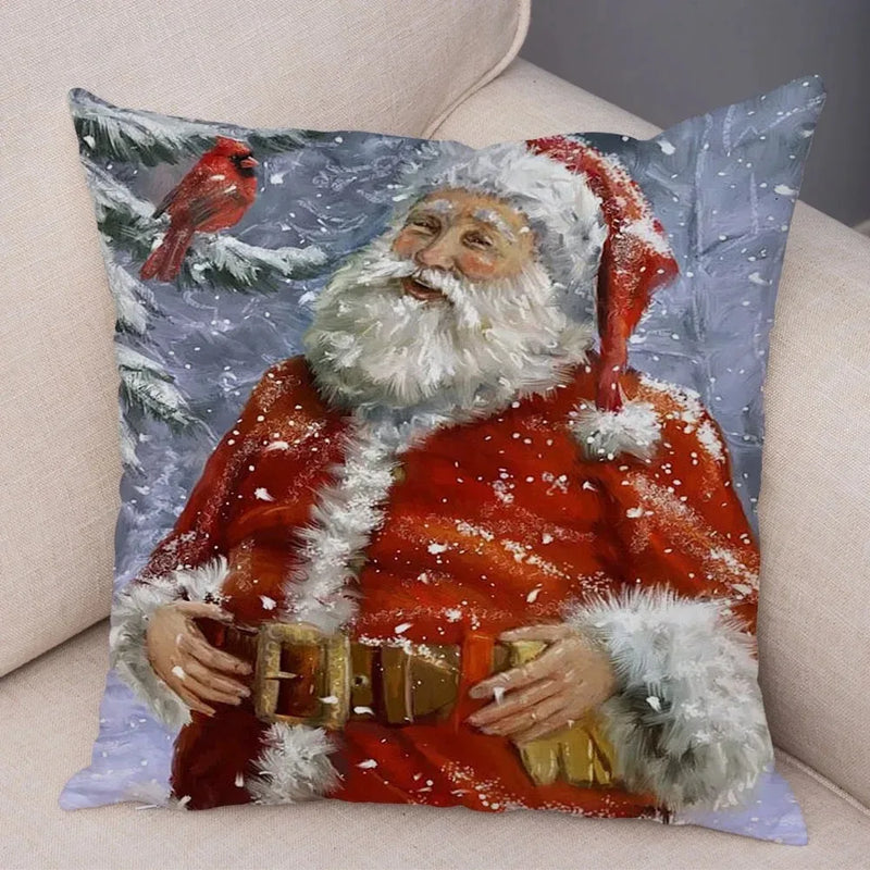 Christmas Santa Claus Pillowcase - Axyaa Christmas Day Party Sofa Decoration Gift