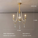 Axyaa Luxury Crystal Chandelier Foyer Pendant Light American Style Home Decor