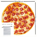 Axyaa Cozy Ham Pizza Print Round Blanket - Soft & Funny Flannel Throw