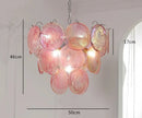 Axyaa Red & Green Glass LED Chandelier - Vintage Design Lighting Fixture
