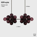 Axyaa Purple Ripple Villa Light: Luxury Grape Pendant Series & Floor Lamp