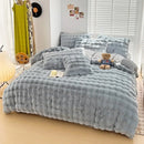 Axyaa Rabbit Wool & Milk Wool Four-Piece Set - Colorful & Warm