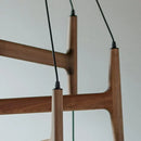 Axyaa Wooden Magic Bean LED Pendant Chandelier for Home Decor
