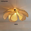 Axyaa Woven Rattan LED Chandelier Pendant Lamp for Home Decor Lighting