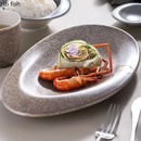 Axyaa Oval Ceramic Fish Plate Dessert Sushi Dish Specialty Tableware