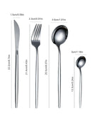 Axyaa 16-Piece Gold Cutlery Set Stainless Steel Tableware Kit