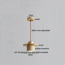 Axyaa LED Pendant Light Wood Wabi Sabi Hanging Lamp Yellow Travertine Luminaire